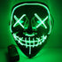 Halloween Cold Light Ghost Step Dance Clothes Glow Mask LED Flash Ghost Face Adult Fluorescent Dance Mask